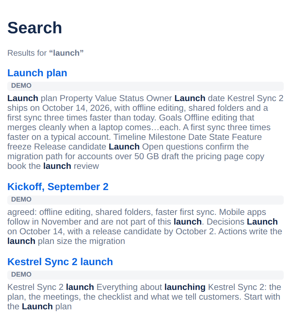 Search results for launch