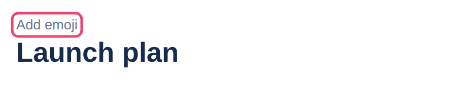 Add emoji above a page’s title