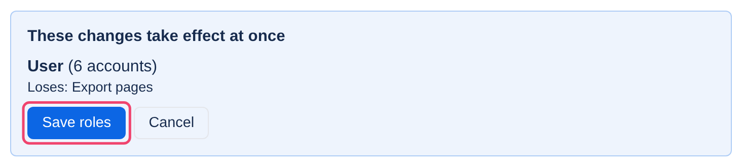 Reviewing a change before saving