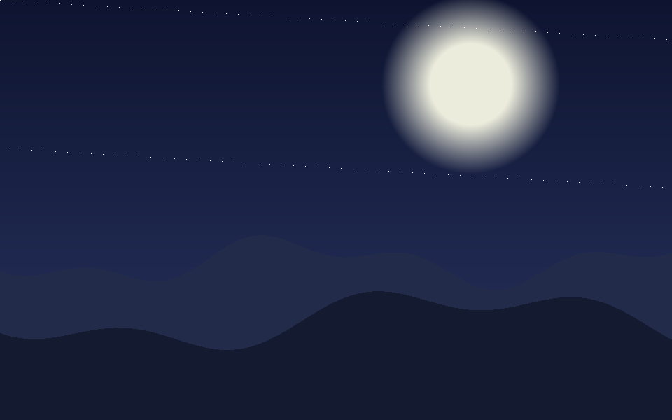 Mountains at night, under the stars