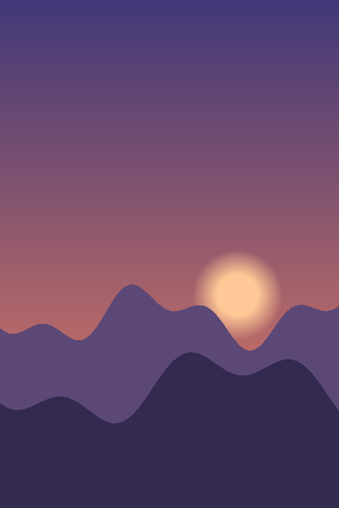 A tall picture of mountains at dusk, cropped to a tile