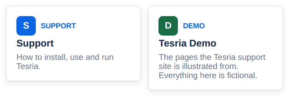 The list of spaces