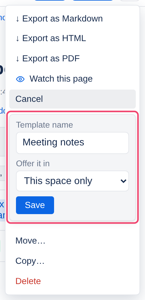 Naming a template