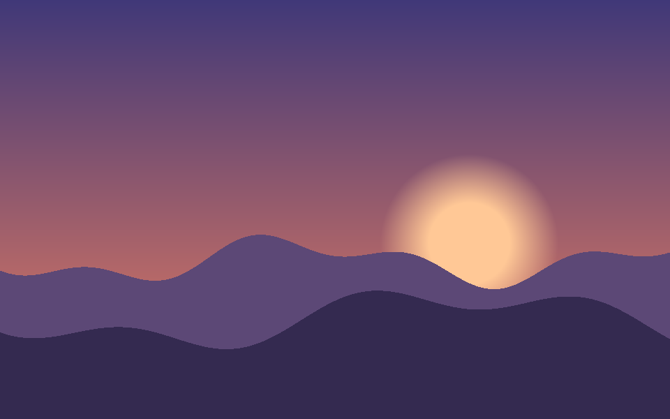 Mountains at dusk